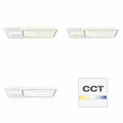 Luminaires Brilliant Éclairage Led|Plafonnier Brilliant Savare LED Gris, Blanc, 1 lumière, Télécommandes