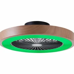 Plafonnier Brilliant Slimline LED Noir, 1 lumière, Télécommandes