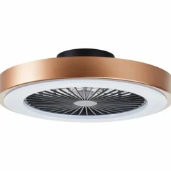 Plafonnier Brilliant Slimline LED Noir, 1 lumière, Télécommandes