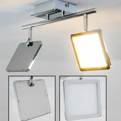 hofstein Éclairage Led|Plafonnier Brilliant URANUS LED Chrome, 2 lumières