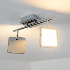 hofstein Éclairage Led|Plafonnier Brilliant URANUS LED Chrome, 2 lumières