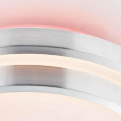 Luminaires Brilliant Éclairage Led|Plafonnier Brilliant Vilma LED Argenté, 1 lumière, Télécommandes, Changeur de couleurs