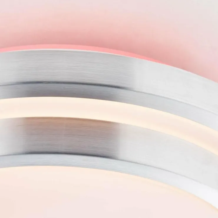 Luminaires Brilliant Éclairage Led|Plafonnier Brilliant Vilma LED Argenté, 1 lumière, Télécommandes, Changeur de couleurs