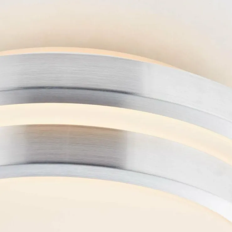 Luminaires Brilliant Éclairage Led|Plafonnier Brilliant Vilma LED Argenté, 1 lumière, Télécommandes, Changeur de couleurs
