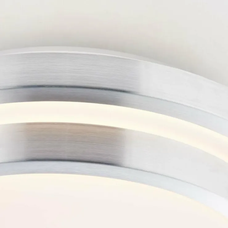 Luminaires Brilliant Éclairage Led|Plafonnier Brilliant Vilma LED Argenté, 1 lumière, Télécommandes, Changeur de couleurs