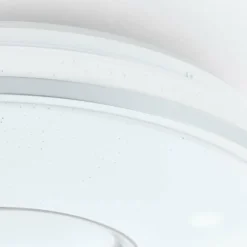 Luminaires Brilliant Éclairage Led|Plafonnier Brilliant Visitation LED Argenté, 1 lumière, Télécommandes, Changeur de couleurs