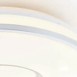 Luminaires Brilliant Éclairage Led|Plafonnier Brilliant Visitation LED Argenté, 1 lumière, Télécommandes, Changeur de couleurs