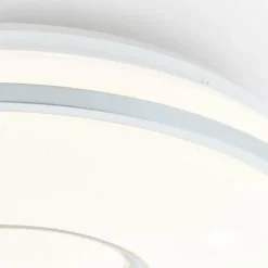Luminaires Brilliant Éclairage Led|Plafonnier Brilliant Visitation LED Argenté, 1 lumière, Télécommandes, Changeur de couleurs