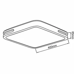 Luminaires Brilliant Éclairage Led|Plafonnier Brilliant Woodbury LED Blanc, 1 lumière