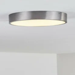 hofstein Éclairage Led|Plafonnier Broglen LED Nickel mat, 1 lumière