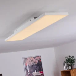 hofstein Éclairage Led|Plafonnier Buenaventura LED Blanc, 1 lumière, Télécommandes