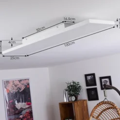 hofstein Éclairage Led|Plafonnier Buenaventura LED Blanc, 1 lumière, Télécommandes