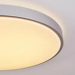 hofstein Éclairage Led|Plafonnier Buris LED Argenté, 1 lumière, Télécommandes