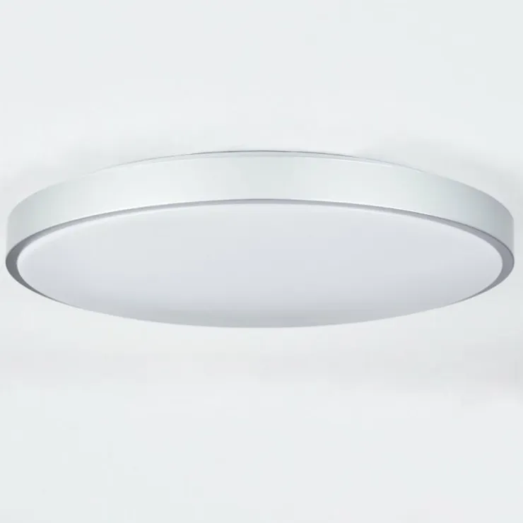 hofstein Éclairage Led|Plafonnier Buris LED Argenté, 1 lumière, Télécommandes