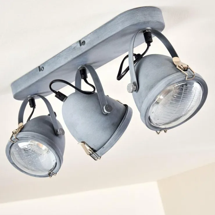 hofstein Spots Et Projecteurs|Plafonnier Butikon Gris, 3 lumières