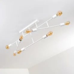 hofstein Plafonniers|Plafonnier Cahaba Blanc, 8 lumières