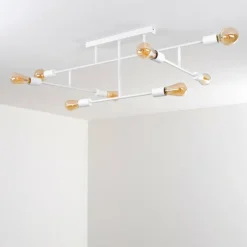 hofstein Plafonniers|Plafonnier Cahaba Blanc, 8 lumières