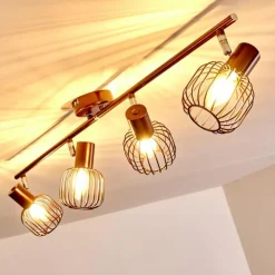 hofstein Spots Et Projecteurs|Plafonnier Cancun Brun, 4 lumières