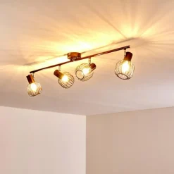 hofstein Spots Et Projecteurs|Plafonnier Cancun Brun, 4 lumières