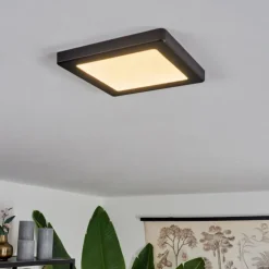 hofstein Éclairage Led|Plafonnier Canditas LED Noir, 1 lumière