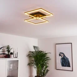 hofstein Éclairage Led|Plafonnier Cheka LED Noir, 2 lumières, Télécommandes