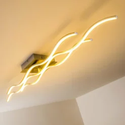 hofstein Éclairage Led|Plafonnier Coquitlam LED Nickel mat, 1 lumière