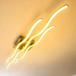 hofstein Éclairage Led|Plafonnier Coquitlam LED Nickel mat, 1 lumière