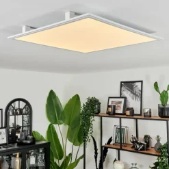 Plafonnier Crum LED Blanc, 1 lumière, Télécommandes