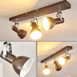hofstein Spots Et Projecteurs|Plafonnier Danikon Brun, 3 lumières