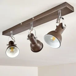 hofstein Spots Et Projecteurs|Plafonnier Danikon Brun, 3 lumières