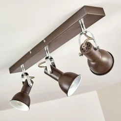 hofstein Spots Et Projecteurs|Plafonnier Danikon Brun, 3 lumières
