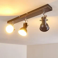 hofstein Spots Et Projecteurs|Plafonnier Danikon Brun, 3 lumières