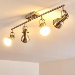 hofstein Spots Et Projecteurs|Plafonnier Danikon Nickel mat, 4 lumières