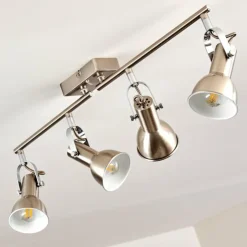 hofstein Spots Et Projecteurs|Plafonnier Danikon Nickel mat, 4 lumières