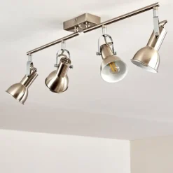 hofstein Spots Et Projecteurs|Plafonnier Danikon Nickel mat, 4 lumières
