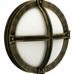 Plafonnier d'extérieur Albert 230 Brun, Laiton, 1 lumière