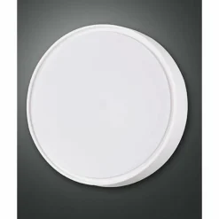 Plafonnier d'extérieur Fabas Luce HATTON LED Blanc, Détecteur de mouvement