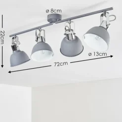 hofstein Spots Et Projecteurs|Plafonnier Dompierre Gris, Blanc, 4 lumières