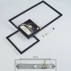 hofstein Éclairage Led|Plafonnier Doyon LED Noir, 1 lumière