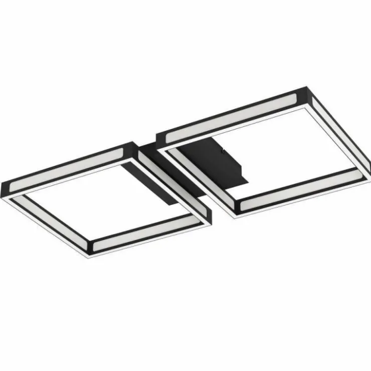Luminaires Eglo Éclairage Led|Plafonnier Eglo ALTAFLOR LED Noir, 8 lumières