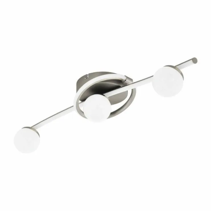 Luminaires Eglo Éclairage Led|Plafonnier Eglo AQUINO LED Nickel mat, 4 lumières