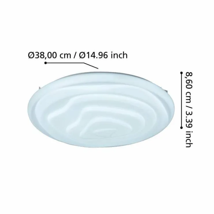 Luminaires Eglo Éclairage Led|Plafonnier Eglo BATTISTONA LED Blanc, 8 lumières, Télécommandes