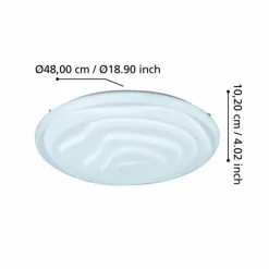 Luminaires Eglo Éclairage Led|Plafonnier Eglo BATTISTONA LED Blanc, 1 lumière, Télécommandes