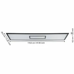 Luminaires Eglo Éclairage Led|Plafonnier Eglo BORDONARA LED Noir, Blanc, 1 lumière, Télécommandes