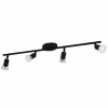 Luminaires Eglo Éclairage Led|Plafonnier Eglo BUZZ-LED Noir, 4 lumières