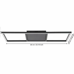 Plafonnier Eglo CALAGRANO-Z LED Noir, 1 lumière, Changeur de couleurs