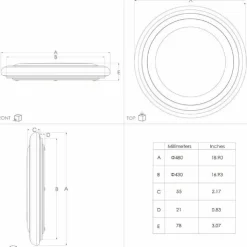 Luminaires Eglo Éclairage Led|Plafonnier Eglo CAPASSO LED Blanc, 1 lumière