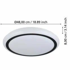 Luminaires Eglo Éclairage Led|Plafonnier Eglo CAPASSO LED Blanc, 1 lumière