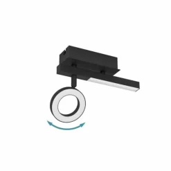 Luminaires Eglo Éclairage Led|Plafonnier Eglo CARDILLIO LED Noir, 2 lumières
