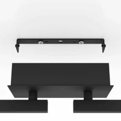 Luminaires Eglo Éclairage Led|Plafonnier Eglo CARDILLIO LED Noir, 6 lumières